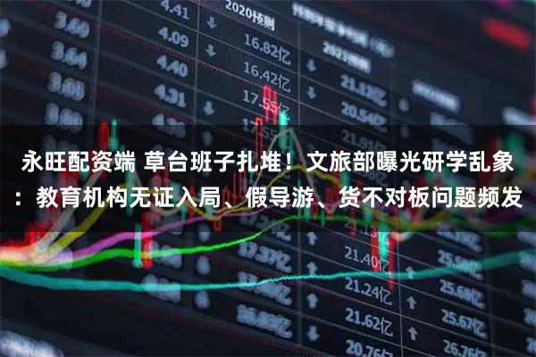 永旺配资端 草台班子扎堆！文旅部曝光研学乱象：教育机构无证入局、假导游、货不对板问题频发